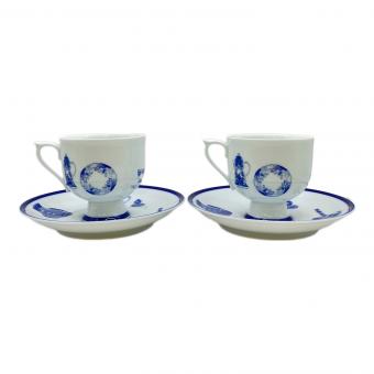 深川製磁 (フカガワセイジ) カップ&ソーサー ブルーチャイナ