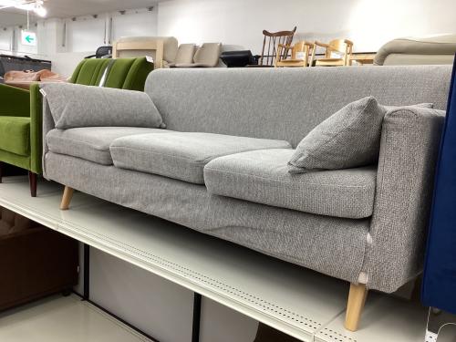 FLANNEL SOFA (フランネルソファ) 3人掛けソファー グレー×ナチュラル 68 ファブリック NOOK