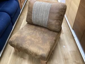 ソファー ブラウン 南国風 1人掛け