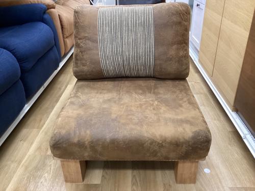 ソファー ブラウン 南国風 1人掛け