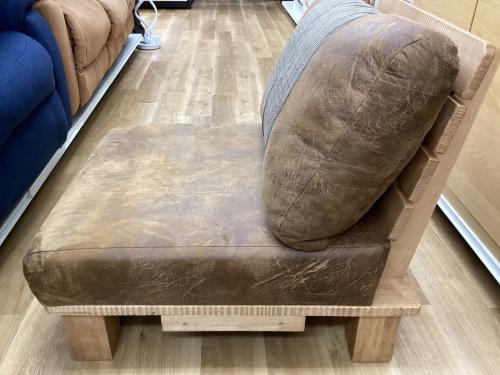 ソファー ブラウン 南国風 1人掛け