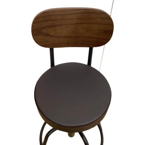 株式会社クローバー カウンターチェアー ブラック×ダークブラウン