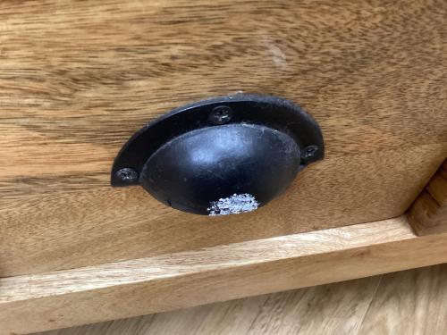 ウッドシェルフ ナチュラル（木目調） 3段・引き出し3か所・車輪付