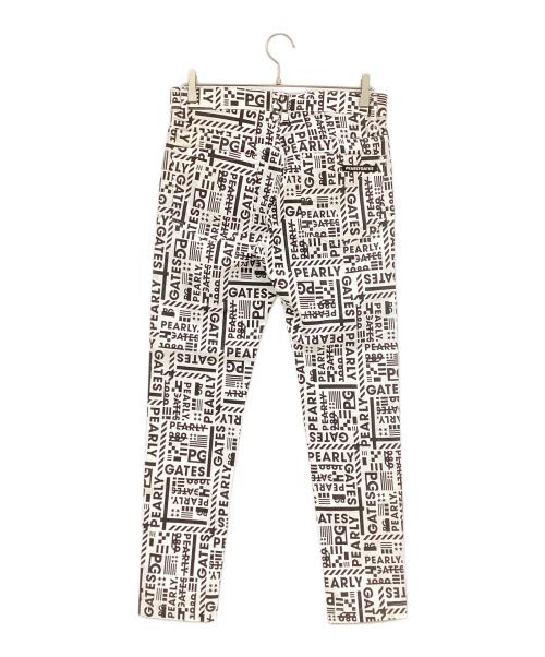 PEARLY GATES (パーリーゲイツ) ゴルフウェア(パンツ) ブラック×ホワイト サイズ:4