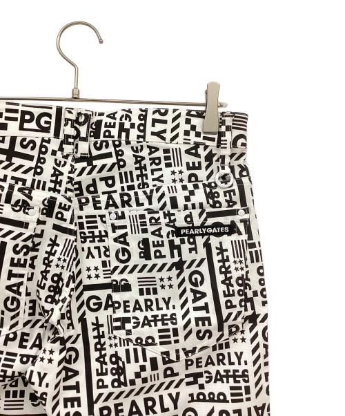 PEARLY GATES (パーリーゲイツ) ゴルフウェア(パンツ) ブラック×ホワイト サイズ:4