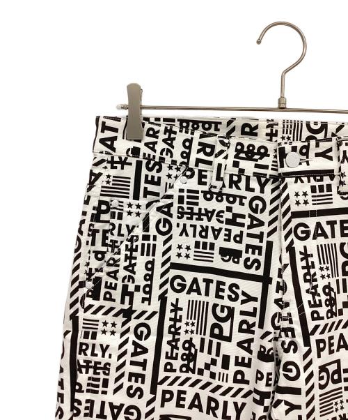 PEARLY GATES (パーリーゲイツ) ゴルフウェア(パンツ) ブラック×ホワイト サイズ:4