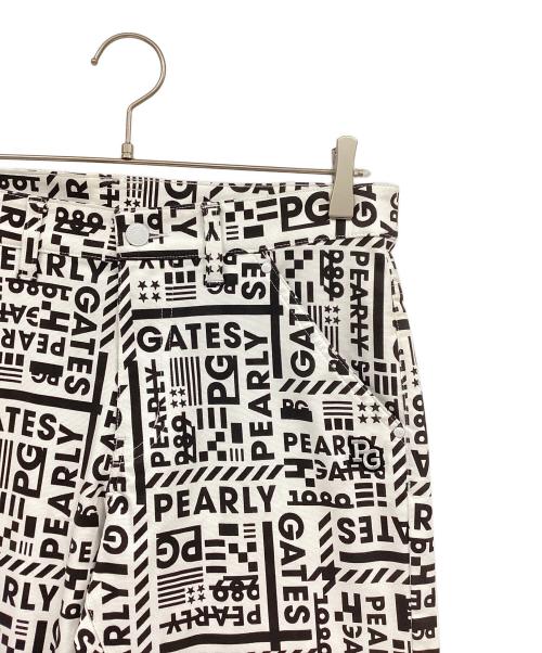 PEARLY GATES (パーリーゲイツ) ゴルフウェア(パンツ) ブラック×ホワイト サイズ:4