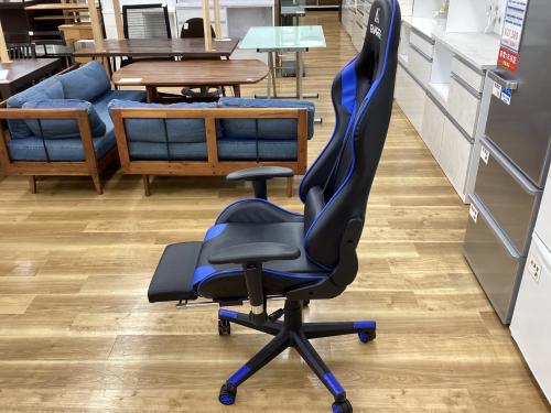 FAMREE ゲーミングチェア ブルー×ブラック 1人掛け