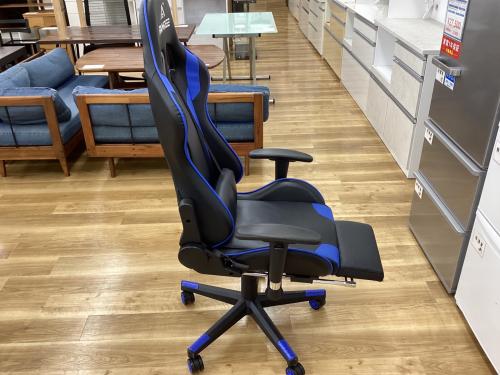 FAMREE ゲーミングチェア ブルー×ブラック 1人掛け