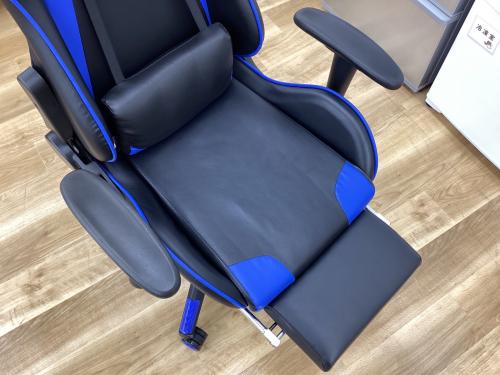 FAMREE ゲーミングチェア ブルー×ブラック 1人掛け