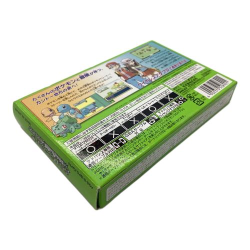 ゲームボーイアドバンス用ソフト ポケットモンスター リーフグリーン CERO A (全年齢対象)