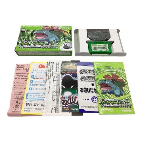 ゲームボーイアドバンス用ソフト ポケットモンスター リーフグリーン CERO A (全年齢対象)