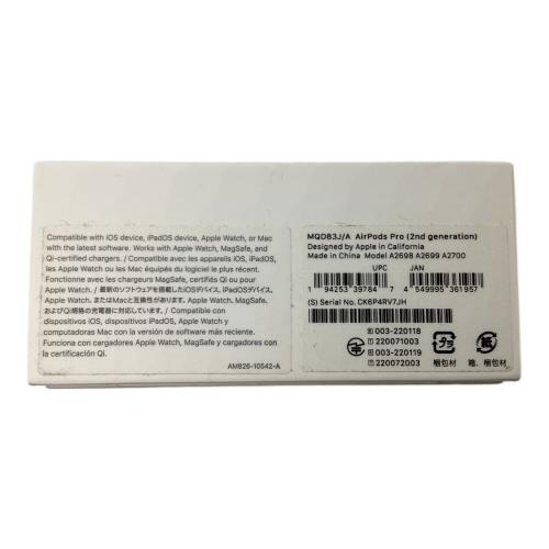 Apple (アップル) AirPods Pro(第2世代) MQD83J/A