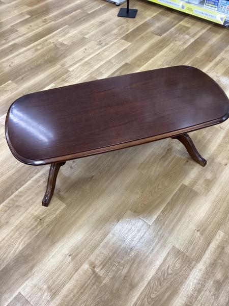 【リサイクルショップ八光　田上店】ダークブラウン　アンティーク風ローテーブル sd1_8c657a5a0053128ad4aa28874f