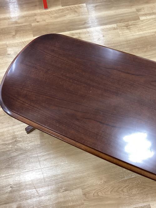 レトロ調ローテーブル ダークブラウン