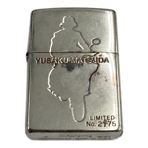 ZIPPO (ジッポ) オイルライター 2000年製 USA製 松田優作 No.2175 レザーカバー付