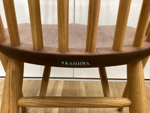 【送料無料】柏木工 アームチェア 木製 ブラウン 柏木工 (カシワモッコウ) アームレスチェアー ブラウン×ナチュラル 1人