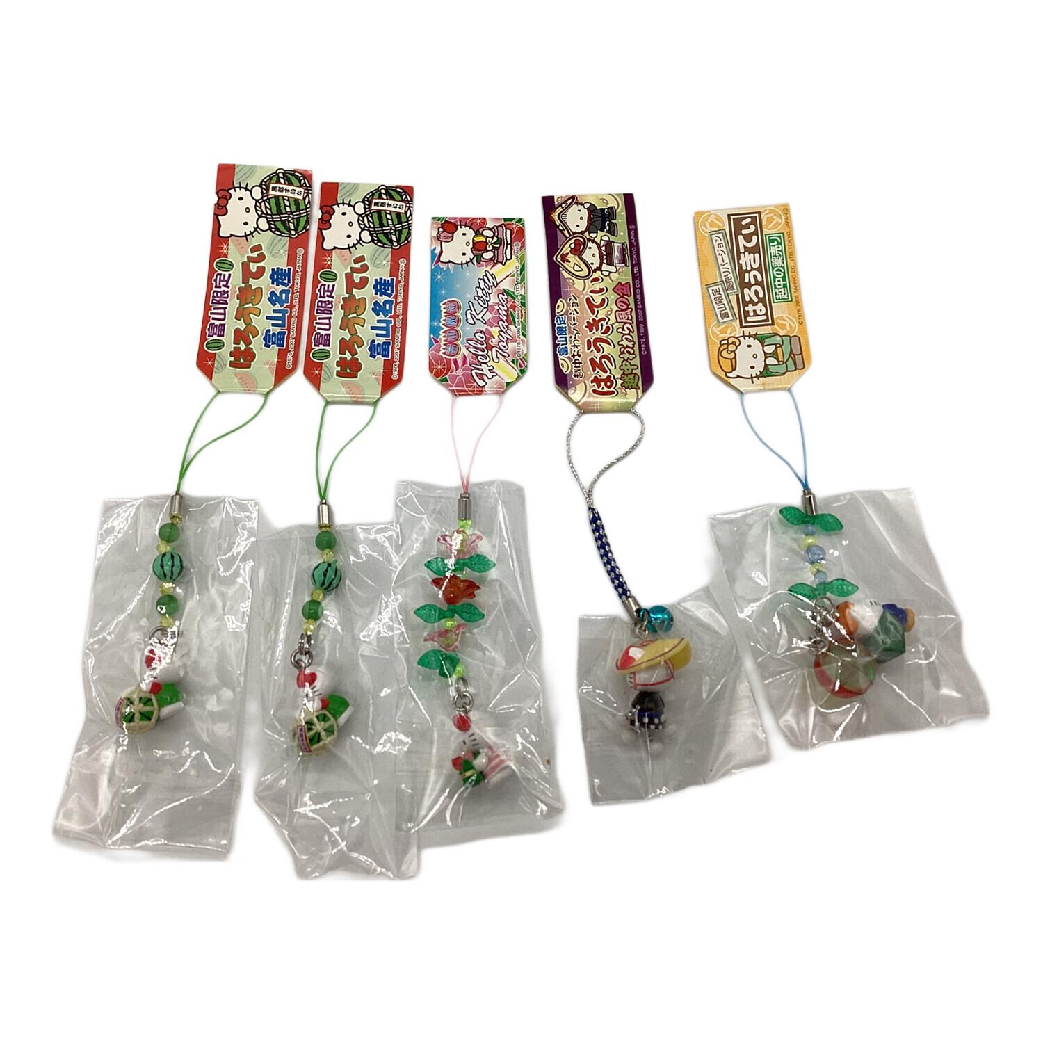 ハローキティ フルーツストラップ 5個セット　東京バージョン①秋葉原 ハローキティ 根付 ストラップ 東京駅一番街 東京限定 サンリオ