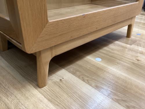 起立木工 (キリツモッコウ) キュリオケース ナチュラル 251 ダウンライト付 1枚扉 木製 ノルディ