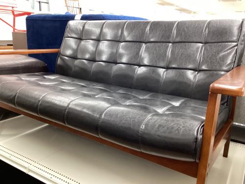 萩原 (ハギハラ) 2人掛けソファー ブラック×ナチュラル 2人掛け 2P-BK