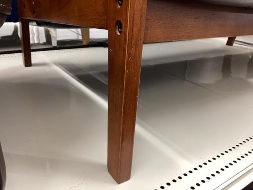 萩原 (ハギハラ) 2人掛けソファー ブラック×ナチュラル 2人掛け 2P-BK