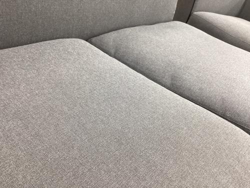 erba (エルバ) コーナーソファー グレー×ブラック 3点セット ファブリック