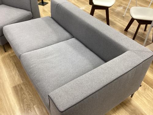 erba (エルバ) コーナーソファー グレー×ブラック 3点セット ファブリック