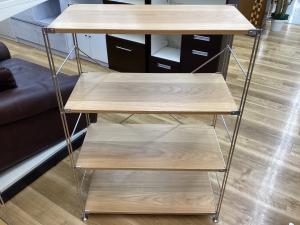 無印良品 (ムジルシリョウヒン) ステンレスユニットシェルフ WD8404OK-SS ナチュラル×シルバー