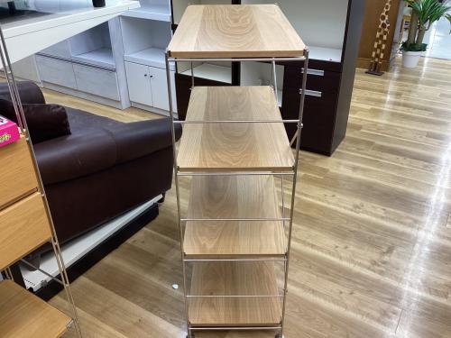 無印良品 (ムジルシリョウヒン) ステンレスユニットシェルフ WD8404OK-SS ナチュラル×シルバー