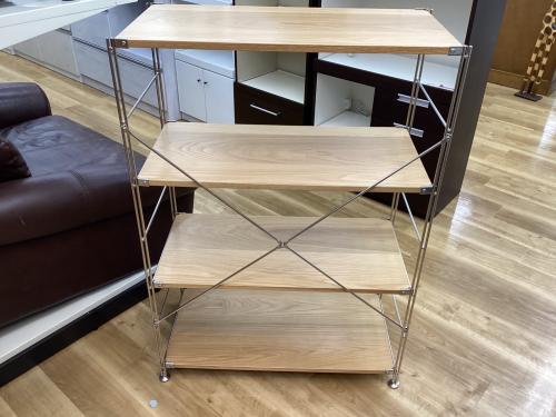 無印良品 (ムジルシリョウヒン) ステンレスユニットシェルフ WD8404OK-SS ナチュラル×シルバー