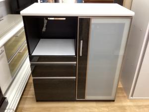 ニトリ キッチンカウンター ポスティア90 ホワイト×ダークブラウン