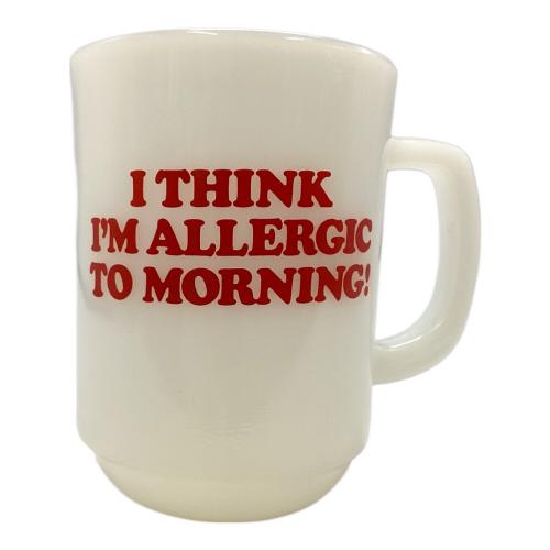 Fire King (ファイヤーキング) マグカップ スヌーピー モーニングアレルギー