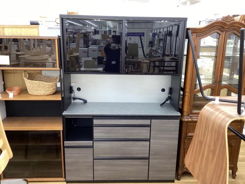 東京インテリア (トウキョウインテリア) キッチンボード ブラック×グレー マーガレット