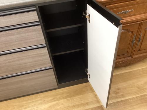 東京インテリア (トウキョウインテリア) キッチンボード ブラック×グレー マーガレット