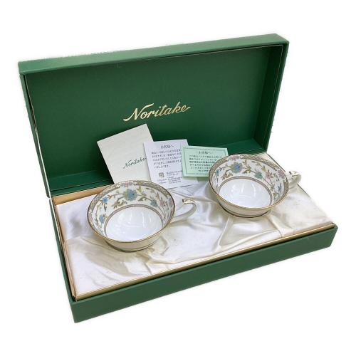 Noritake (ノリタケ) カップ&ソーサー ピンク×グリーン ヨシノ