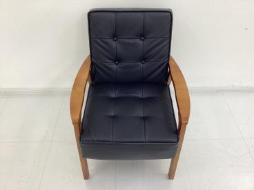 【美品】クリープ ソファ 1人掛け リサイクルレザー ブラック 管理番号② 美品】クリープ ソファ 1人掛け リサイクルレザー ブラック 管理番号②
