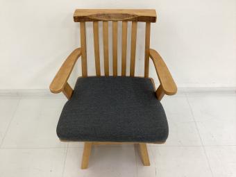 松田家具 (マツダカグ) ダイニングチェアー 252 ナチュラル×グレー 白王