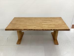 松田家具 (マツダカグ) ベンチダイニング3点セット 252 テーブル：1800㎜ ベンチ：1600㎜ ナチュラル×グレー 白王