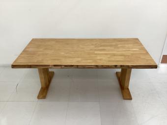 松田家具 (マツダカグ) ベンチダイニング3点セット 252 テーブル：1800㎜ ベンチ：1600㎜ ナチュラル×グレー 白王