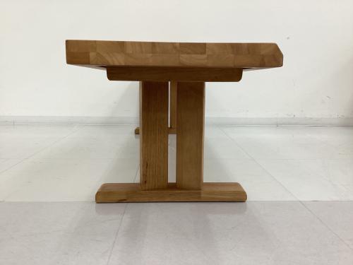 松田家具 (マツダカグ) ベンチダイニング3点セット 252 テーブル：1800㎜ ベンチ：1600㎜ ナチュラル×グレー 白王