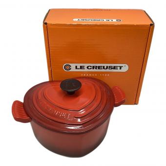 LE CREUSET (ルクルーゼ) 両手鍋 ハート型 1.9L レッド ココット・ダムール