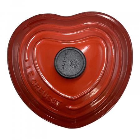 LE CREUSET (ルクルーゼ) 両手鍋 ハート型 1.9L レッド ココット