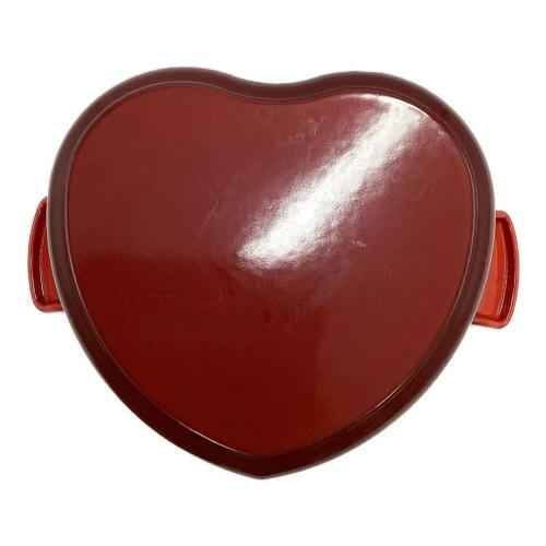 LE CREUSET (ルクルーゼ) 両手鍋 ハート型 1.9L レッド ココット・ダムール