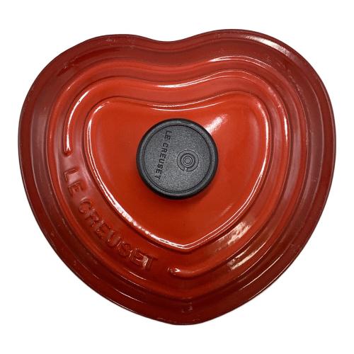 LE CREUSET (ルクルーゼ) 両手鍋 ハート型 1.9L レッド ココット・ダムール