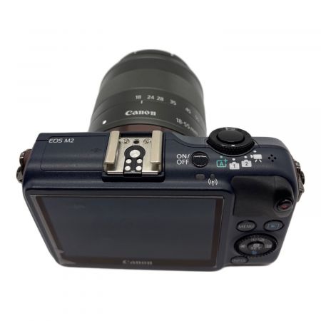 Canon EOS M2 ネイビー ミラーレス一眼カメラ CANON (キャノン) ミラーレス一眼カメラ EOS M2 ダブルズームレンズ