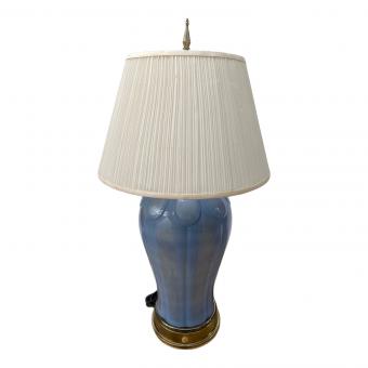 インテリア照明 石川県無形文化財【中田一於】作 淡青釉裏銀彩