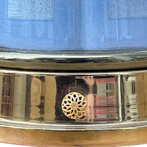 インテリア照明 石川県無形文化財【中田一於】作 淡青釉裏銀彩