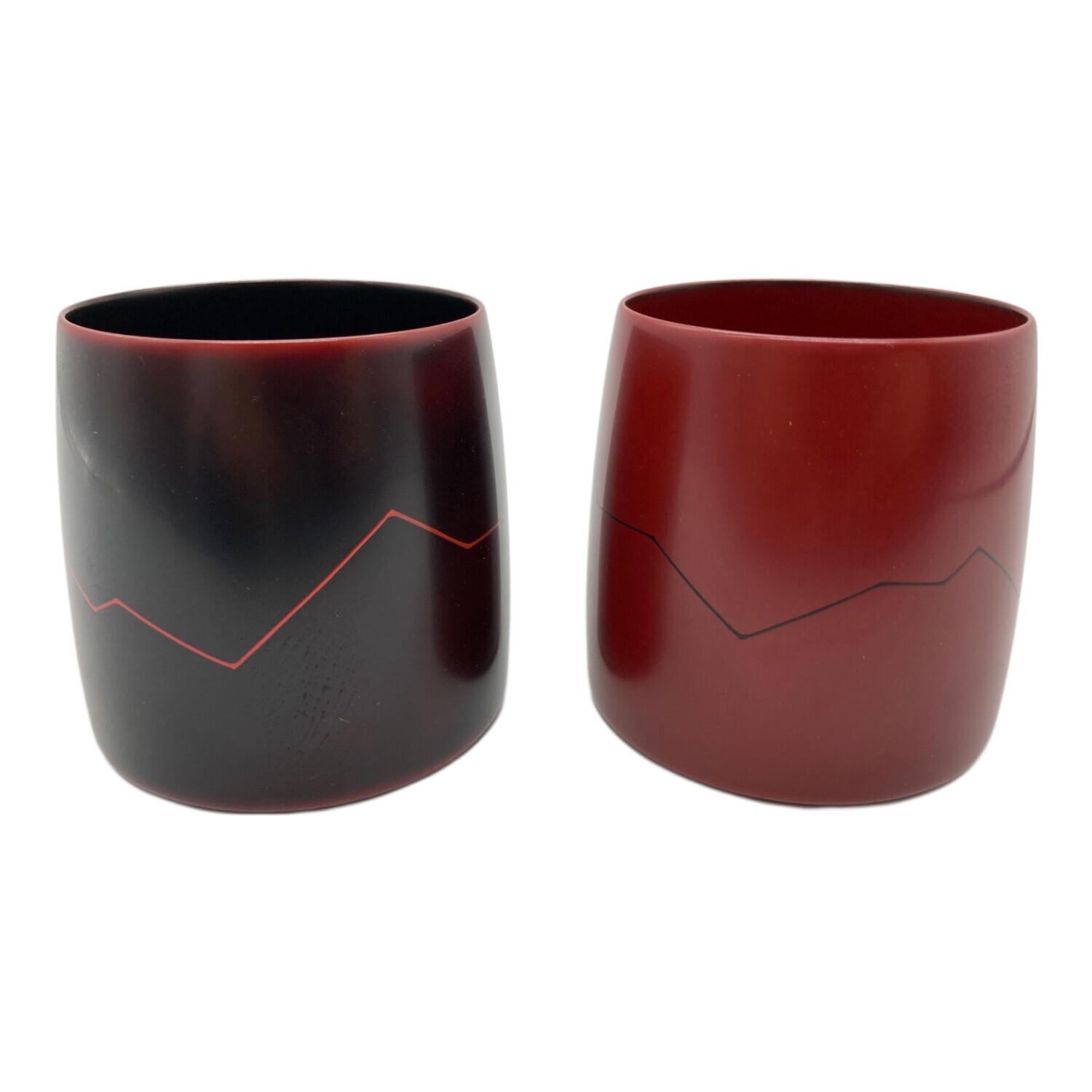 輪島塗 (ワジマヌリ) アイスカップ 輪島屋善仁 稜線蒔絵｜トレファクONLINE