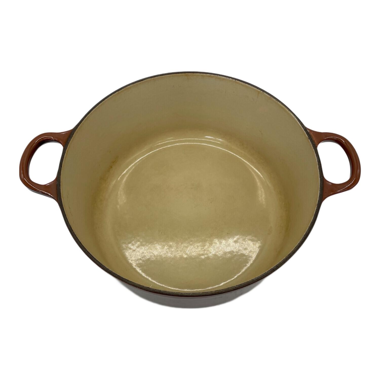 LE CREUSET (ルクルーゼ) 両手鍋 ブラウン 24cm｜トレファクONLINE