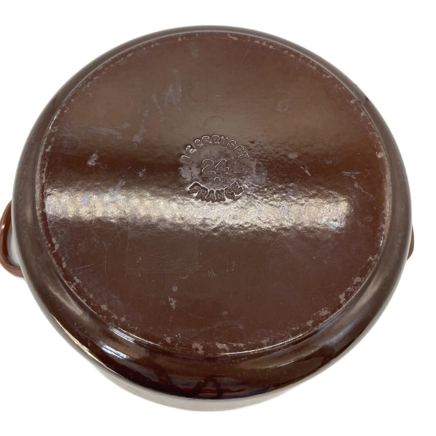 LE CREUSET (ルクルーゼ) 両手鍋 ブラウン 24cm｜トレファクONLINE